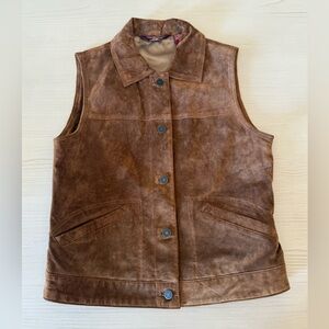 Eddie Bauer Brown Suede Women's Vest